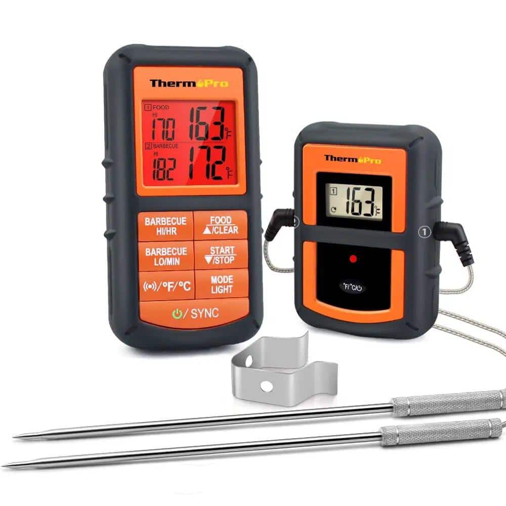 ThermoPro TP08 Wireless Remote Digital Cooking Meat Thermometer Dual Probe for BBQ Smoker Grill Oven 300 ft Range