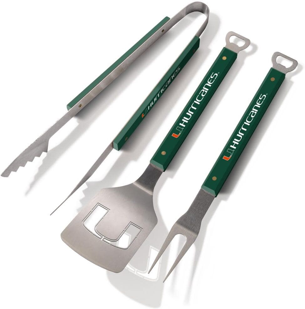 YouTheFan NCAA Miami Hurricanes Spirit Series 3-Piece BBQ Set