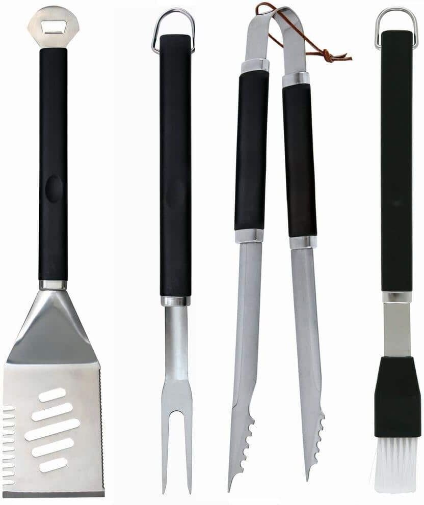 Mr. Bar-B-Q Grilling Tool Set Cooking Accessory Stainless Steel (4-Piece)