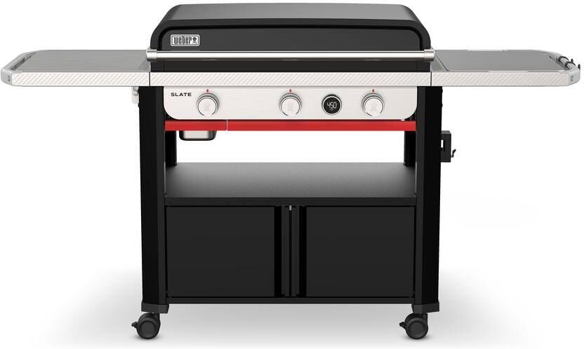 Weber Slate Griddle 3-Burner Propane Gas 30 in. Flat Top Grill in Black with Thermometer