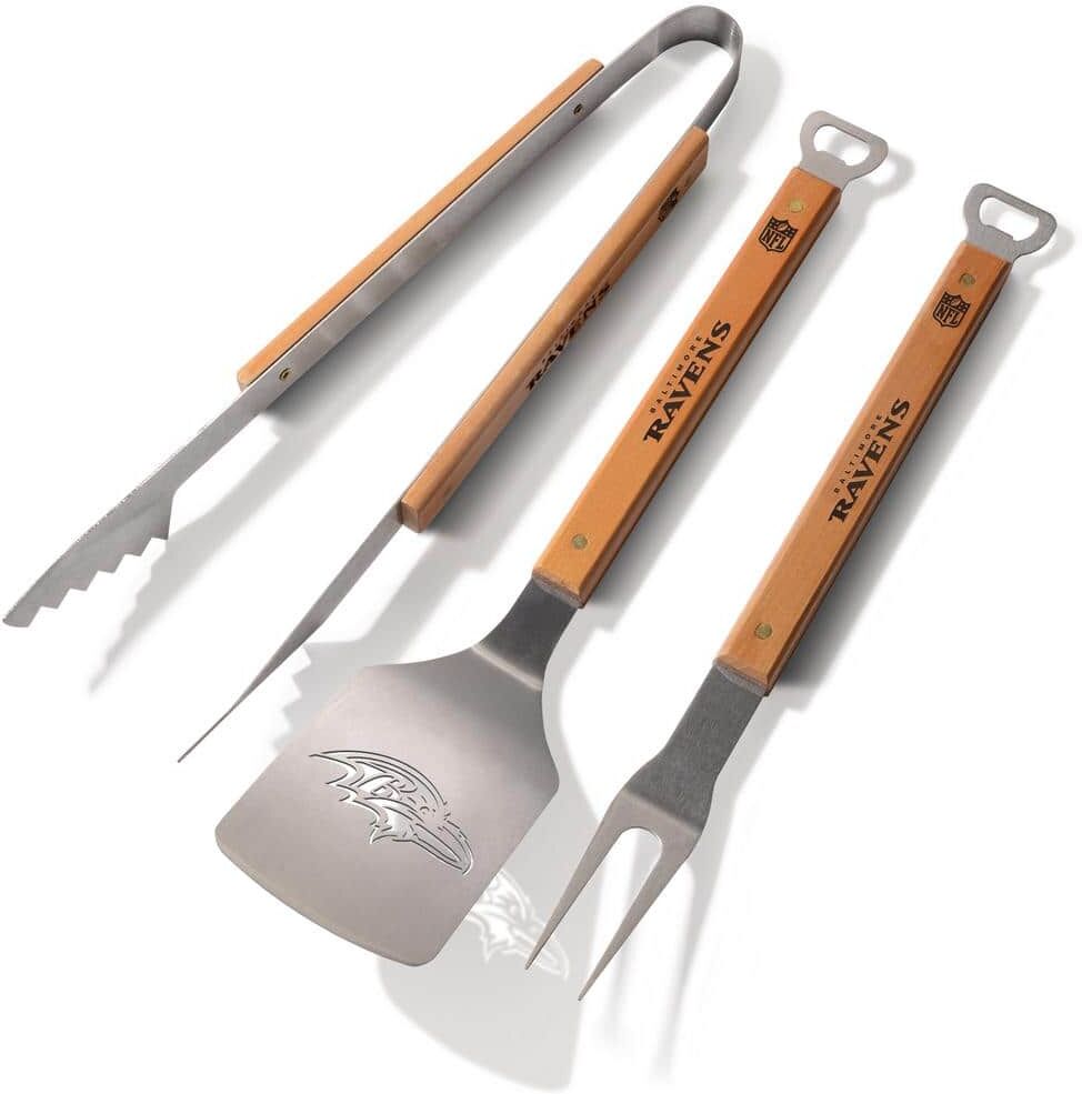 YouTheFan NFL Baltimore Ravens Classic Series 3-Piece BBQ Set