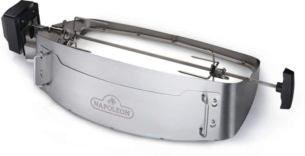 NAPOLEON Heavy-Duty Stainless Steel Rotisserie and Shroud for PRO and TravelQ 285 Portable Grills