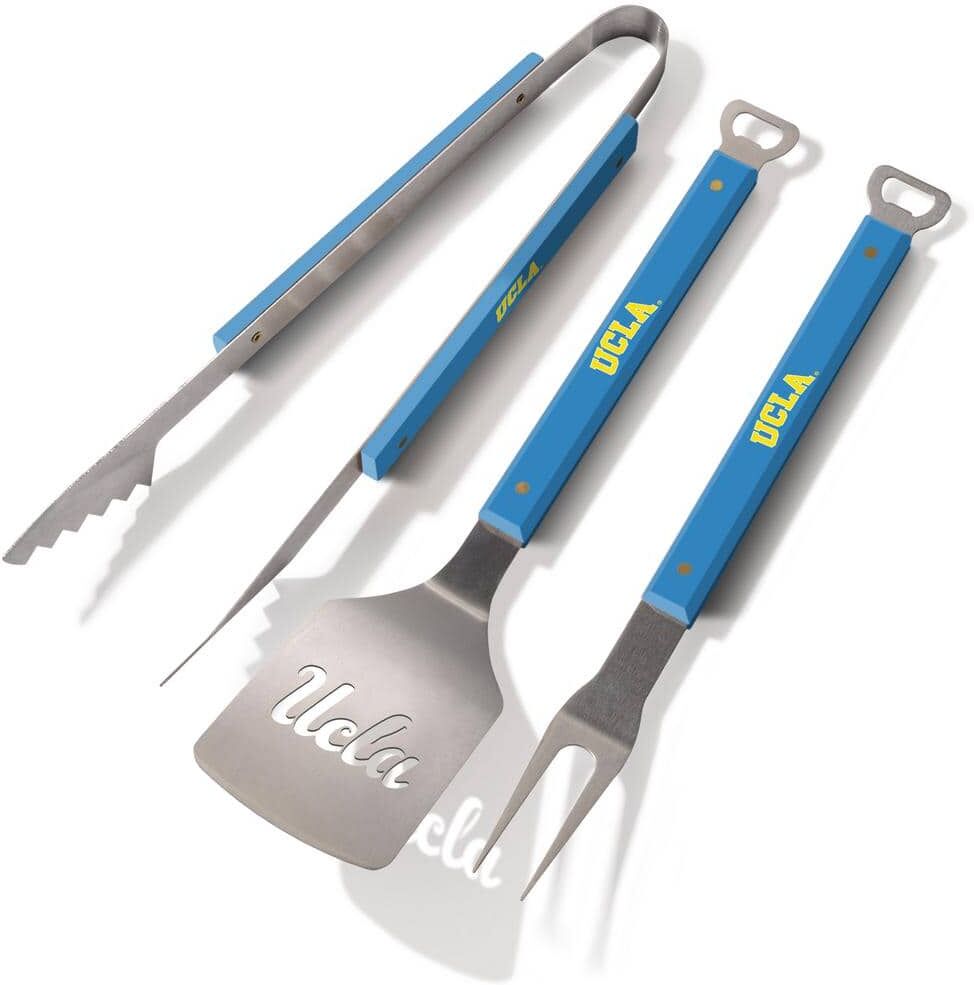 YouTheFan NCAA UCLA Bruins Spirit Series 3-Piece BBQ Set Outdoor Kitchen Accessories