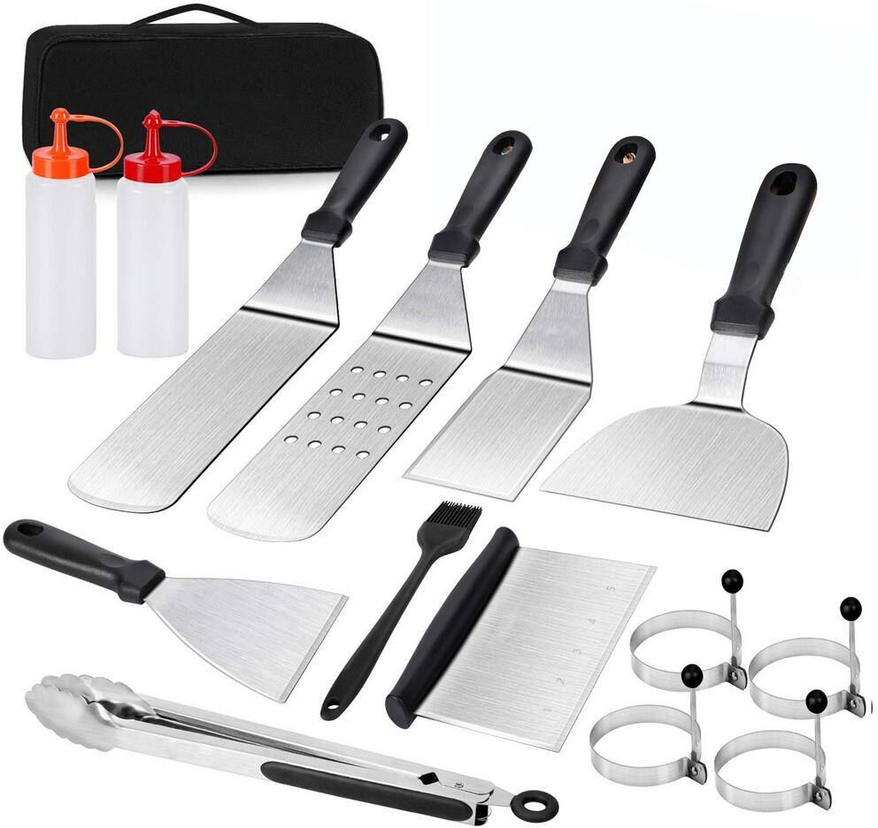 Dyiom 14-Pieces Stainless Steel BBQ Accessories Griddle Grill Tools Set