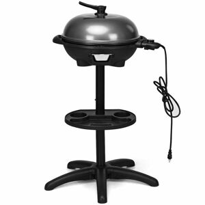 CASAINC 36 in. Metal 1350-Watt Outdoor Electric BBQ Grill with Removable Stand, Black