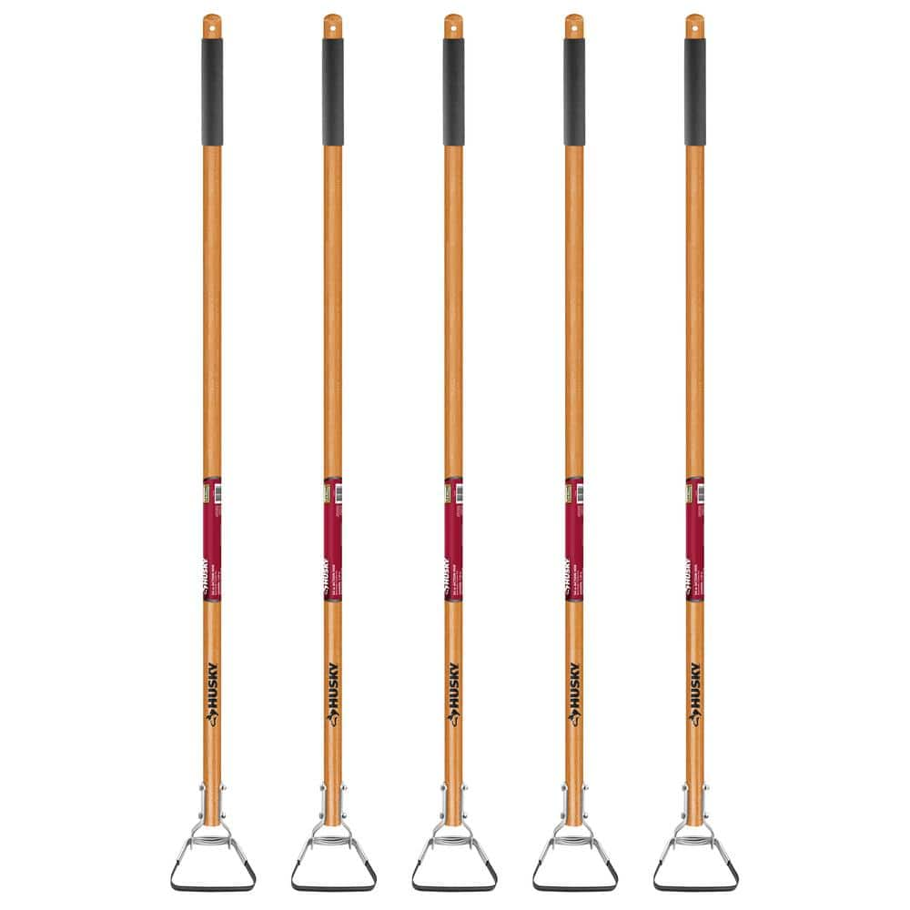 Husky 5-Piece Action Hoe with Grip Garden Tool Set