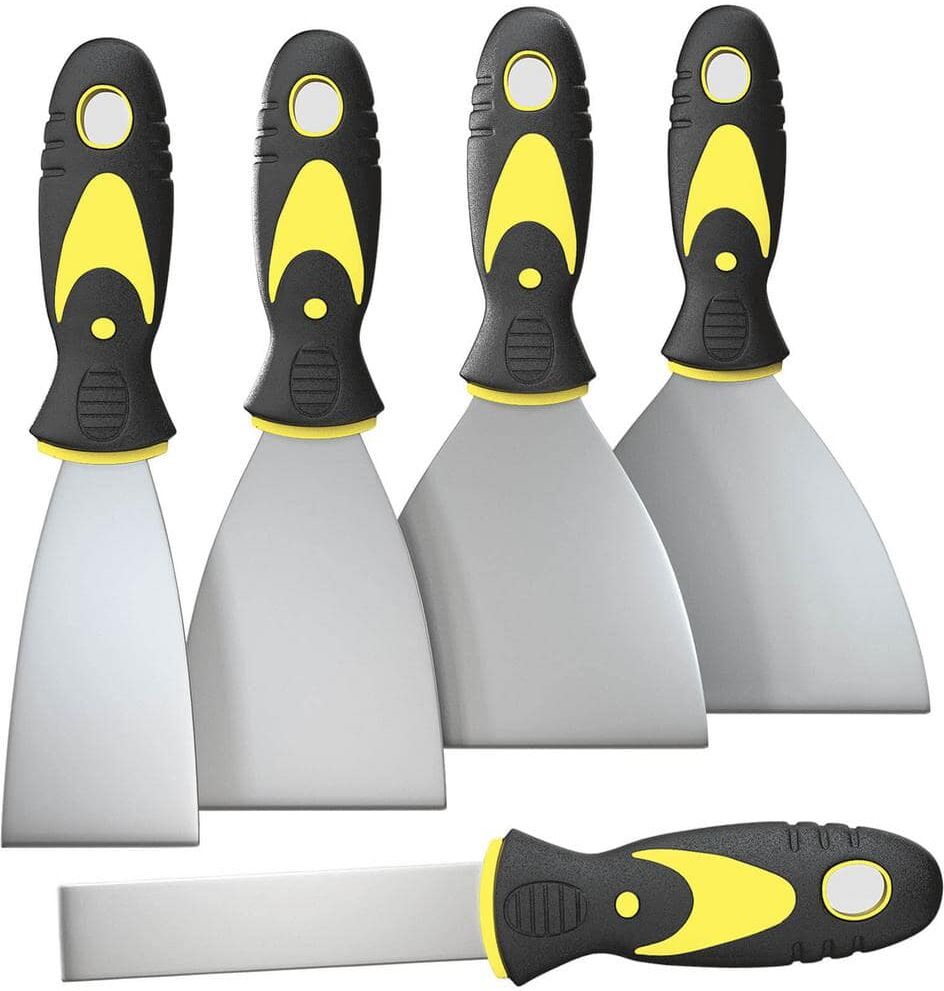 Dyiom 5Pcs Putty Knife, Set, 1 in. 2 in. 3 in. 4 in. 5 in. Scraper, Spackle Knife, Paint Scraper, Scraper Tool, No Rusting