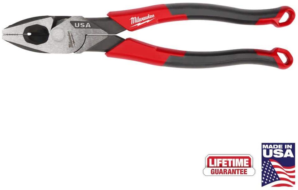 Milwaukee 9 in. Lineman's Pliers with Fish Tape Puller and Comfort Grip