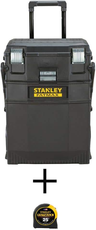 Stanley 22 in. 4-in-1 Cantilever Mobile Tool Box and 25 ft. FATMAX Tape Measure