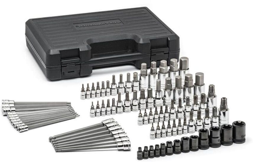 GEARWRENCH 1/4 in., 3/8 in., and 1/2 in. Drive SAE/Metric Master Hex and Torx Bit Socket Set (84-Piece)