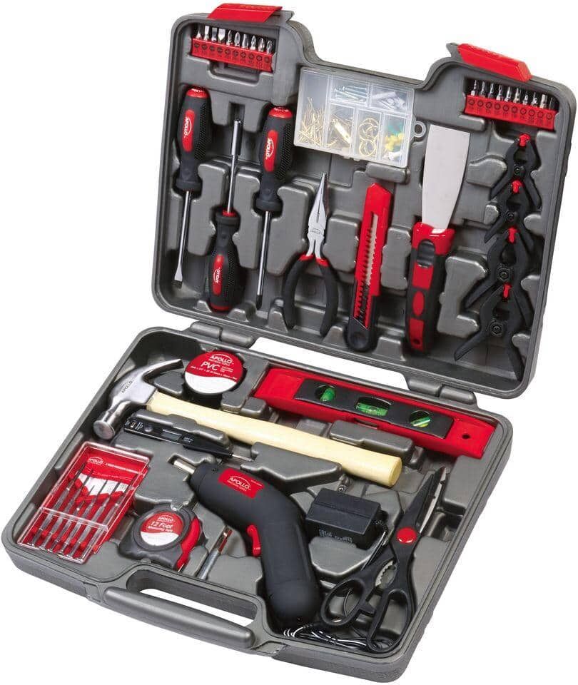 Apollo Home Tool Kit with 4.8-Volt Cordless Screwdriver (144-Piece)