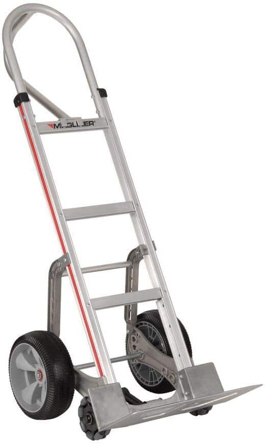 Magliner 500 lb. Capacity Self-Stabilizing Aluminum Hand Truck, 10 in. Foam Wheels and Double Row Multi-Directional Roller Wheels