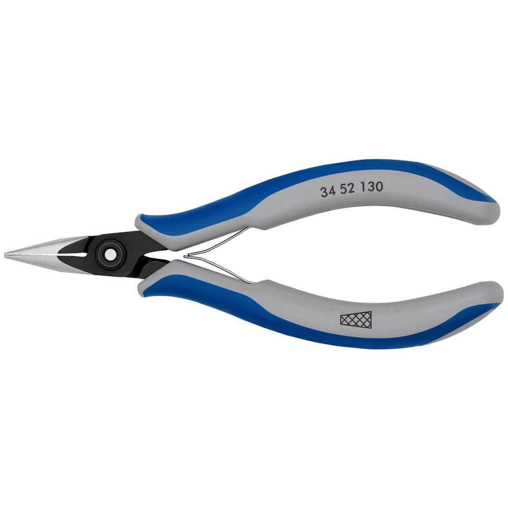 KNIPEX 5-1/4 in. Precision Electronics Gripping Pliers with Half-Round, Cross Hatched Jaws