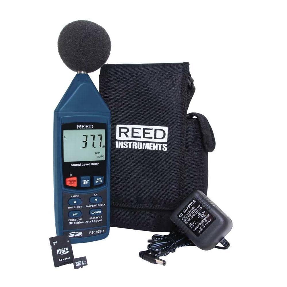 REED Instruments Data Logging Sound Meter with Adapter and SD Card Kit