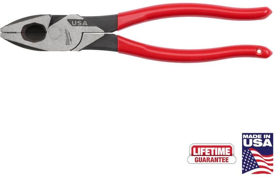 Milwaukee 9 in. Lineman's Pliers with Fish Tape Puller and Dipped Grip