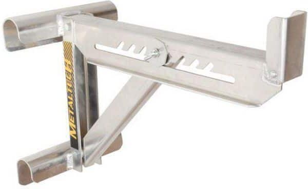 MetalTech 21.75 in. x 10 in. x 16.75 in. Aluminum Adjustable 2-Rung Ladder Jacks for Scaffold Extension Boards, Ladder or Plank