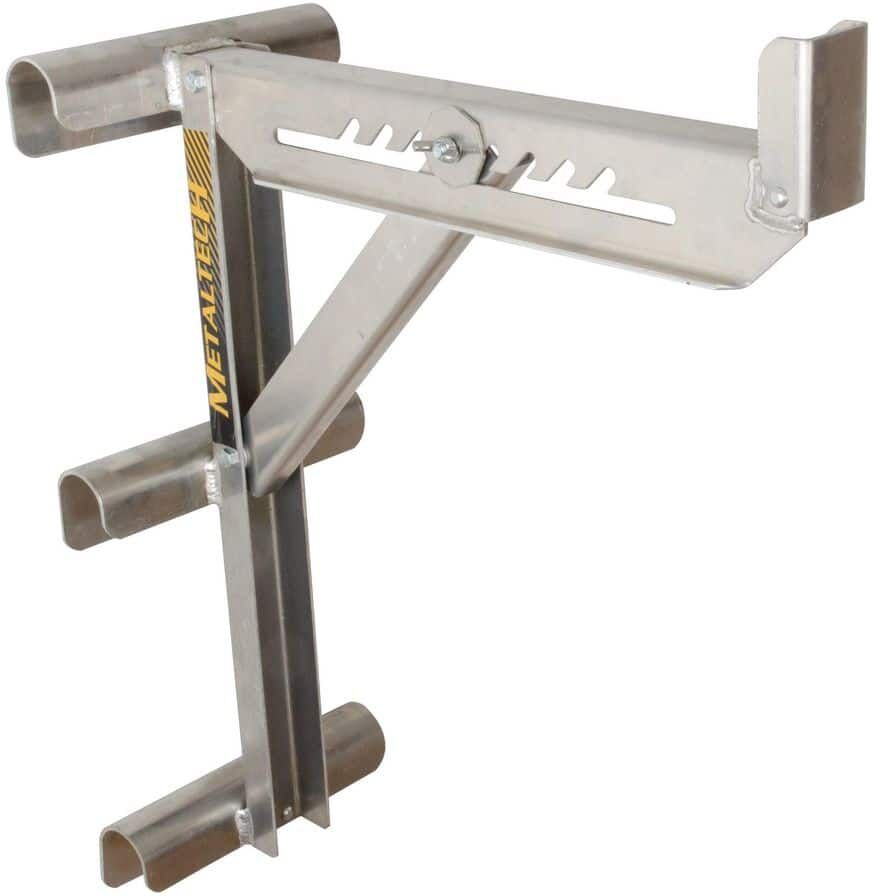 MetalTech 21.75 in. x 10 in. x 29 in. Aluminum Adjustable 3-Rung Ladder Jacks for Scaffold Extension Walk Boards, Ladder or Plank