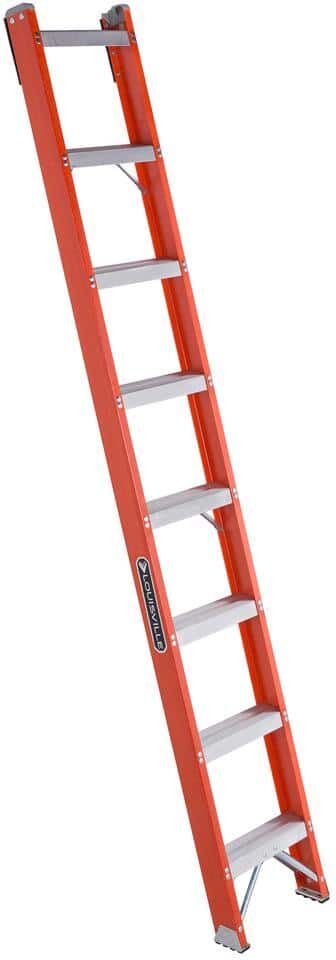 Louisville Ladder 8 ft. Fiberglass Shelf Ladder with 300 lb. Load Capacity Type IA Duty Rating