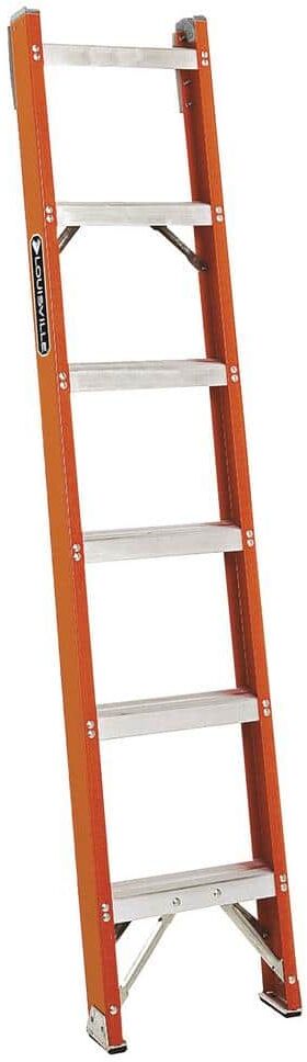 Louisville Ladder 6 ft. Fiberglass Shelf Ladder with 300 lb. Load Capacity Type IA Duty Rating