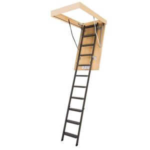 Fakro LMS Insulated Steel Attic Ladder 7' 11" - 10' 1", 25" x 54" with 350 lb. Load Capacity