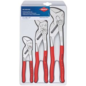 KNIPEX Forged Steel Nickel Plated Pliers Wrench Set (3-Piece)