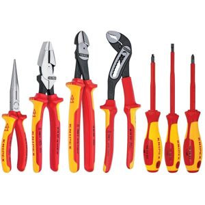 KNIPEX Pliers and Screwdriver Tool Set with Nylon Pouch (7-Piece)