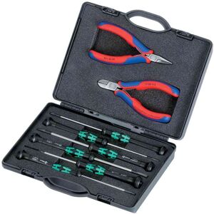 KNIPEX 8-Piece Electronics Tool Set ESD in Plastic Case with Molded Foam