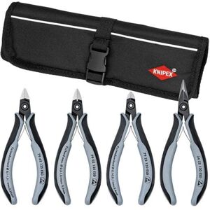 KNIPEX 4-Piece Heavy Duty Precision ESD Electronic Pliers Tool Roll Set with Electrostatic Discharge Protection