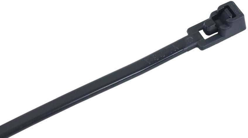 Gardner Bender 12 in. Releasable Cable Tie Black 50 lb. 10-Pack (Case of 10)