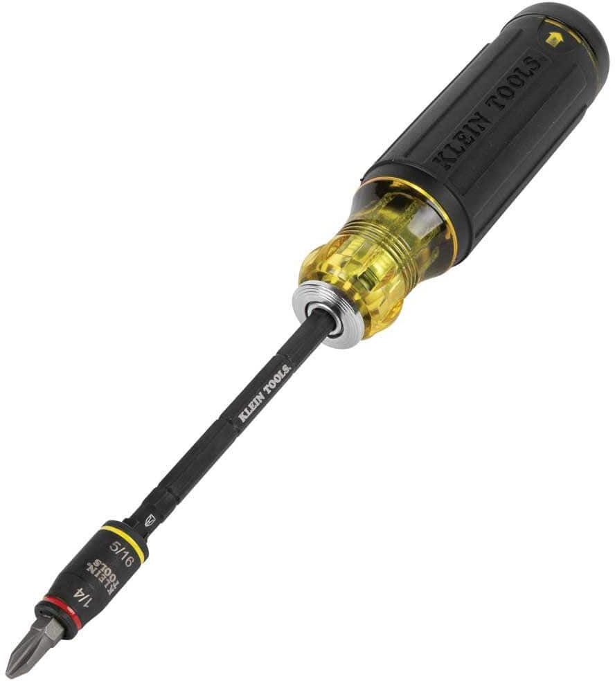 Klein Tools 14-In-1 HVAC Adjustable-Length Screwdriver with Flip Socket