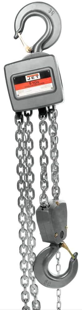 Jet AL100-500-10 5-Ton Hand Chain Hoist with 15 ft. of Lift