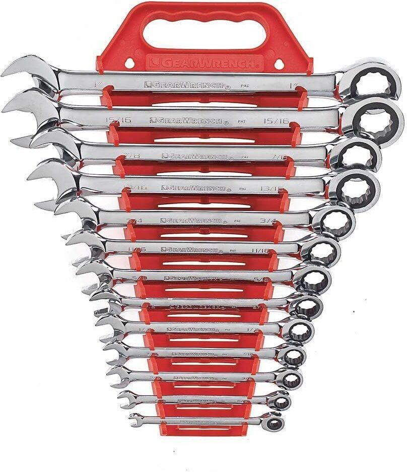 GEARWRENCH SAE 72-Tooth Combination Ratcheting Wrench Tool Set (13-Piece)