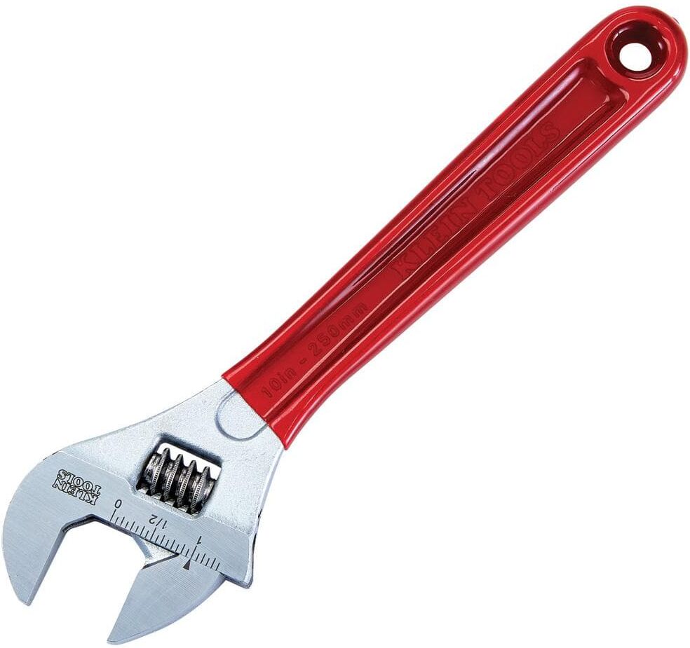 Klein Tools 1-5/16 in. Extra Capacity Adjuatable Wrench with Plastic Dipped Handle