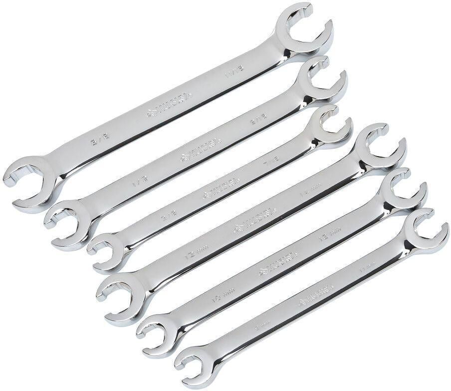 Husky SAE & MM Flare Nut Wrench Set (6-Piece)