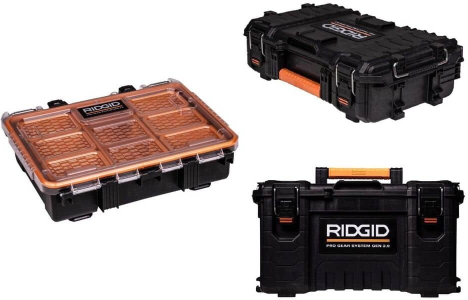 RIDGID 2.0 Pro Gear System 22 in. Toolbox and Tool Case and Compact Organizer