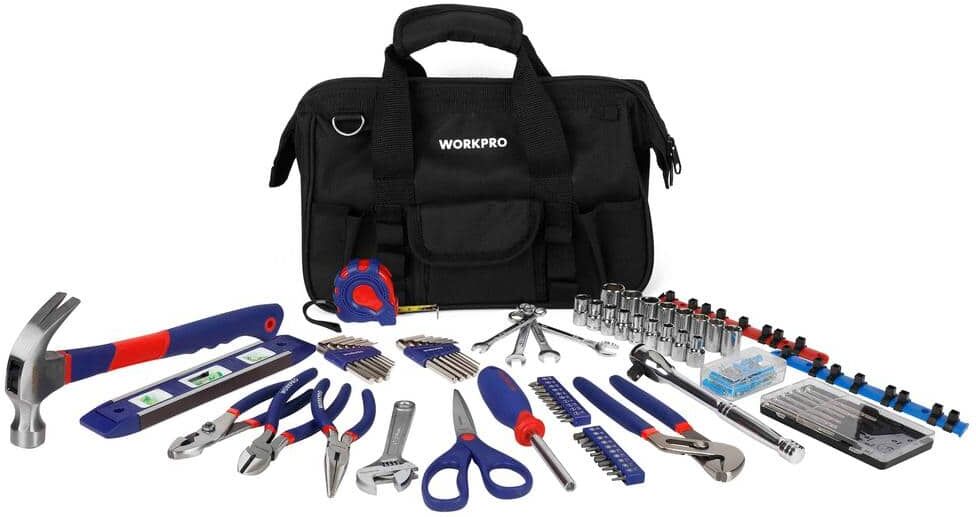 WORKPRO 78-Piece Homeowner Tool Set with Tool Bag