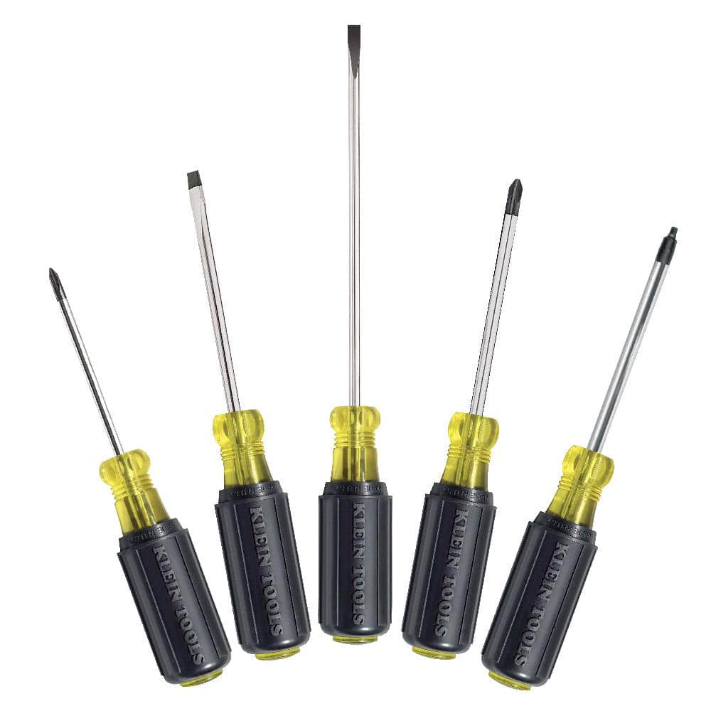 Klein Tools Screwdriver Set, Slotted, Phillips and Square (5-Piece)