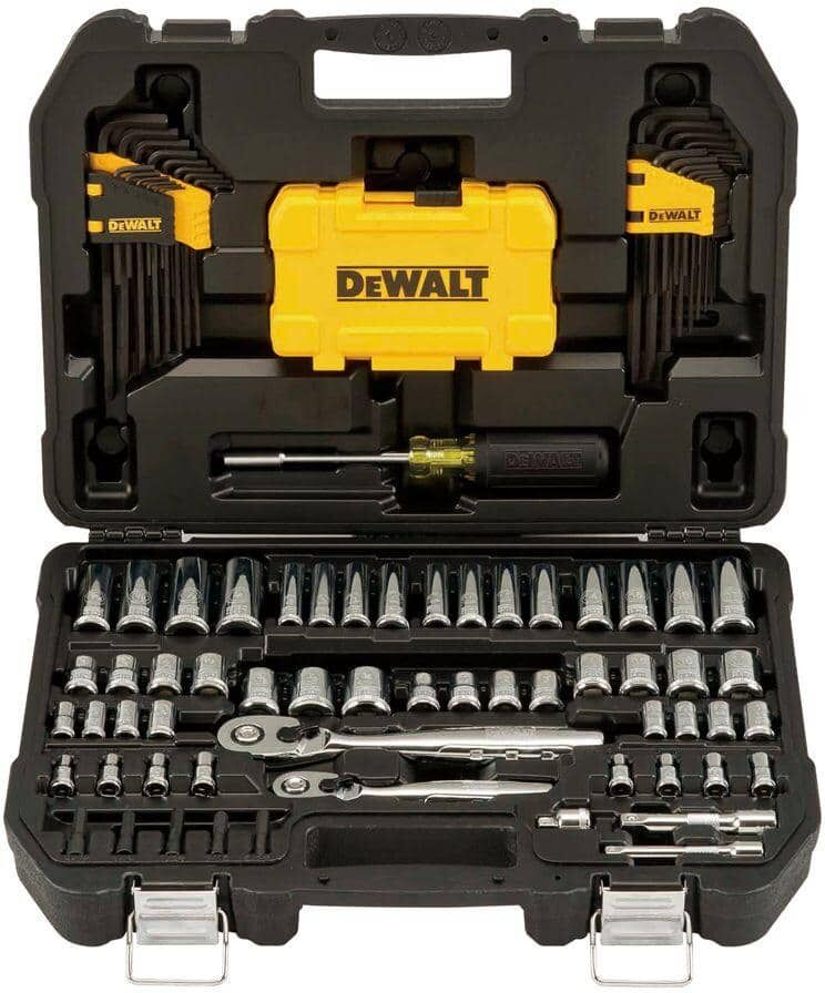 DeWalt 1/4 in. x 3/8 in. Drive Polished Chrome Mechanics Tool Set (108-Piece)