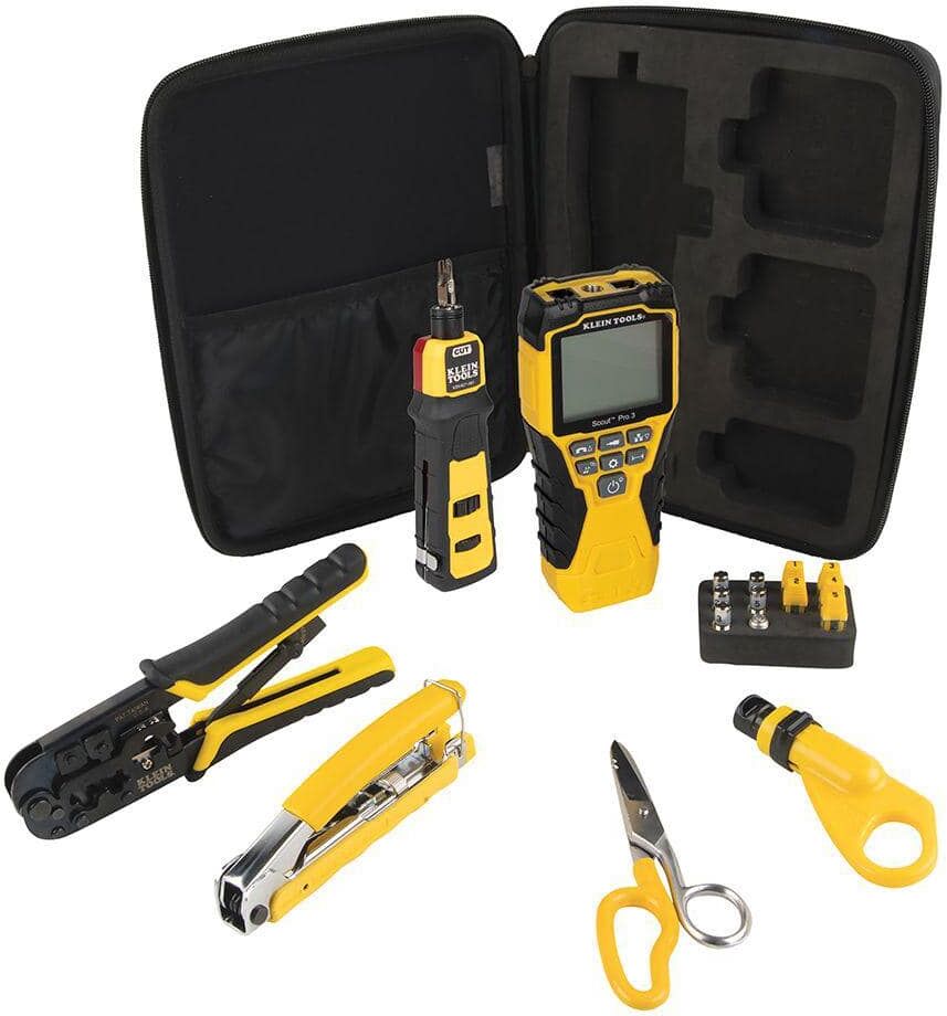 Klein Tools VDV Apprentice Cable Installation Kit with Scout Pro 3 Cable Tester, 6-Piece