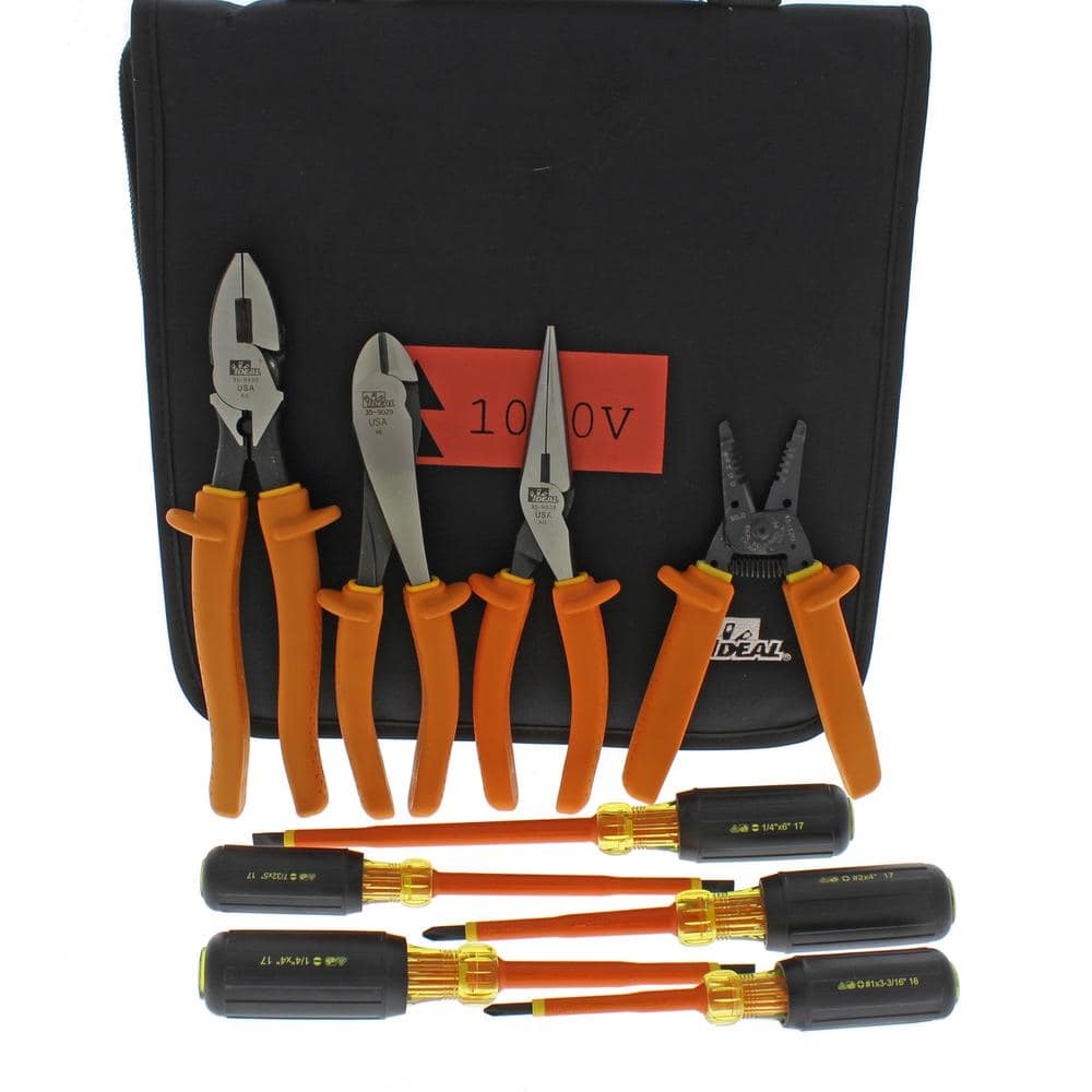 IDEAL 9-Piece 1000-Volt Insulated Tool Kit with Bag