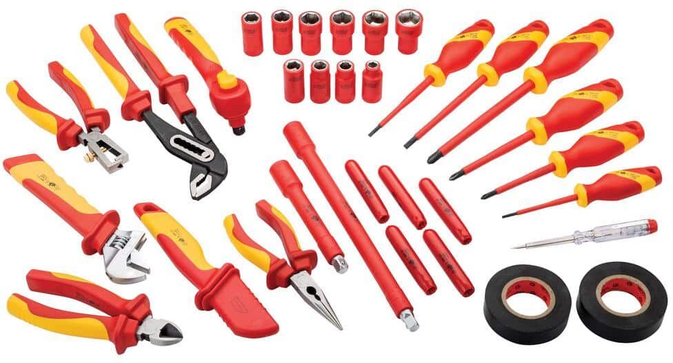 Powerbuilt EVT Insulated VDE Hand Tool Set With Pouch (33-Piece)