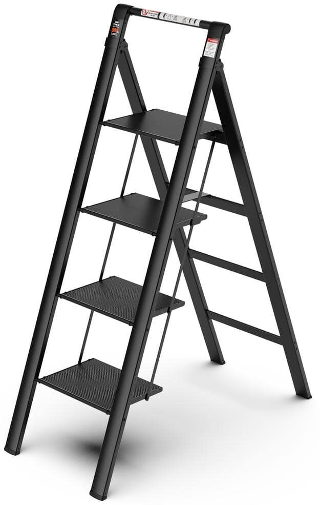 maocao hoom Aluminum Telescoping Multi-Position Step Ladder, 300 lbs. Load Capacity