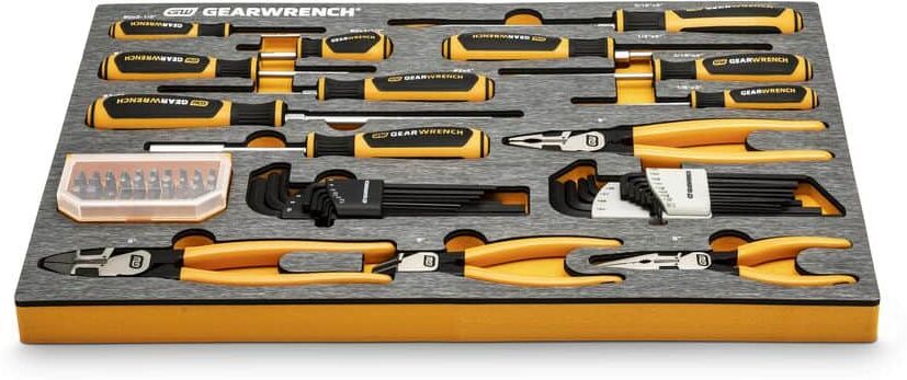 GEARWRENCH Pliers and Screwdrivers Tool Set in EVA Tray (66-Piece)