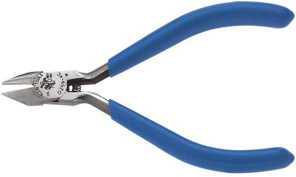 Klein Tools 4 in. Electronics Midget Diagonal Cutting Pliers with Pointed Nose and Extra Narrow Jaws