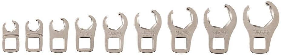 TEKTON 5/16-3/4 in. 3/8 in. Drive 6-Point Flare Nut Crowfoot Wrench Set (9-Piece)