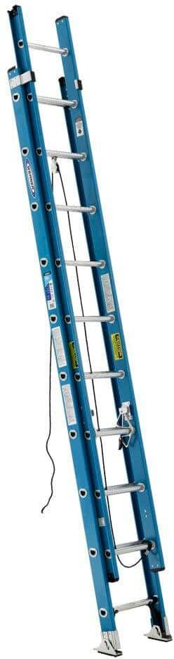 Werner 20 ft. Fiberglass Extension Ladder (19 ft. Reach Height) with 250 lb. Load Capacity Type I Duty Rating