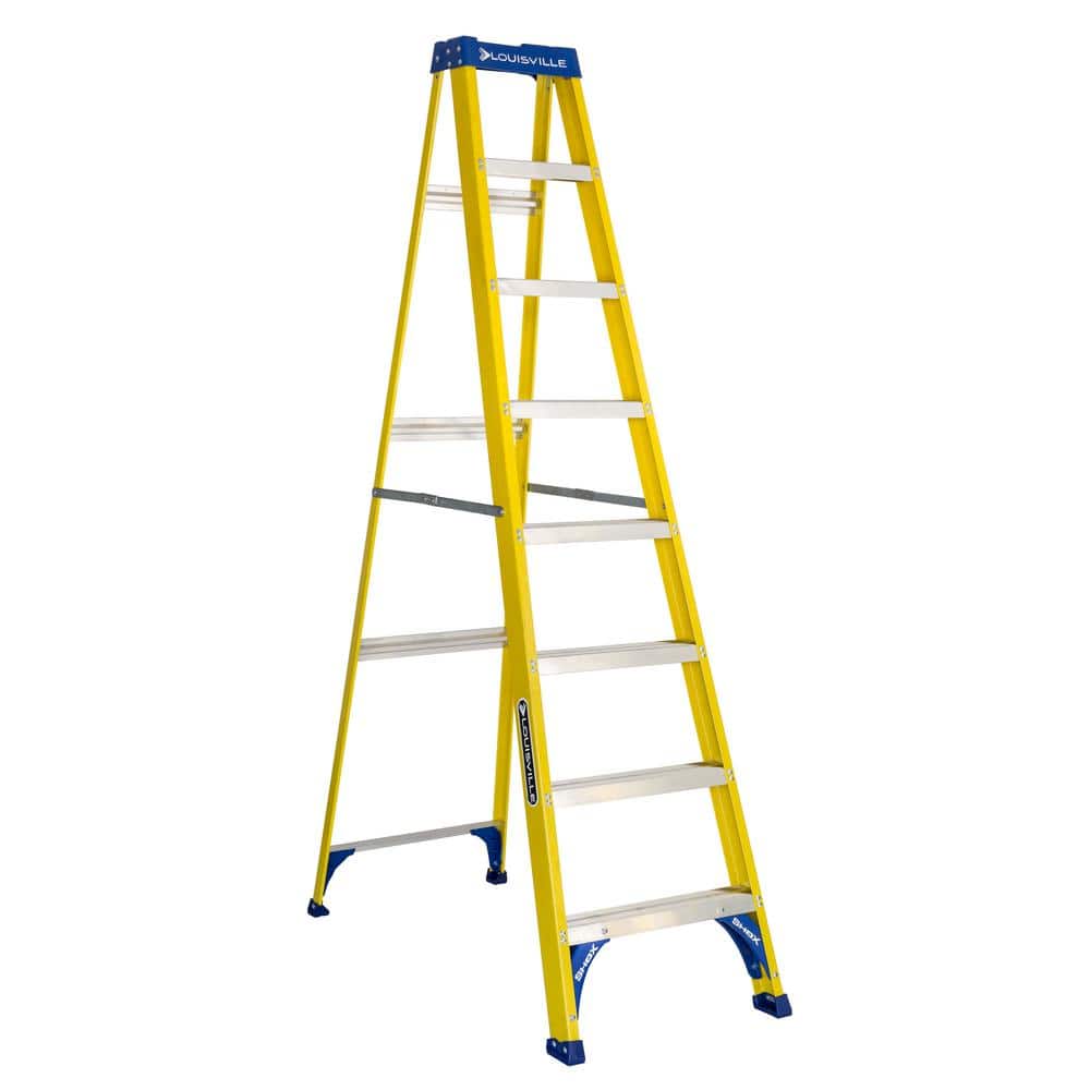 Louisville Ladder 8 ft. Fiberglass Step Ladder with 250 lbs. Load Capacity Type I Duty Rating