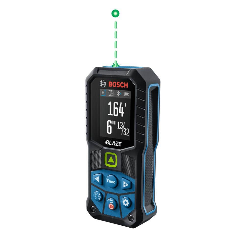 Bosch BLAZE 165 ft. Dual Power Battery Green Laser Distance Tape Measuring Tool w Bluetooth & Measurement Rounding(Tool Only)