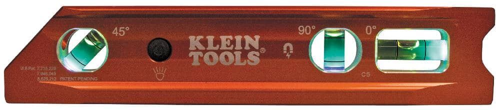 Klein Tools 9 in. Lighted Rare Earth Magnet Torpedo Billet Level