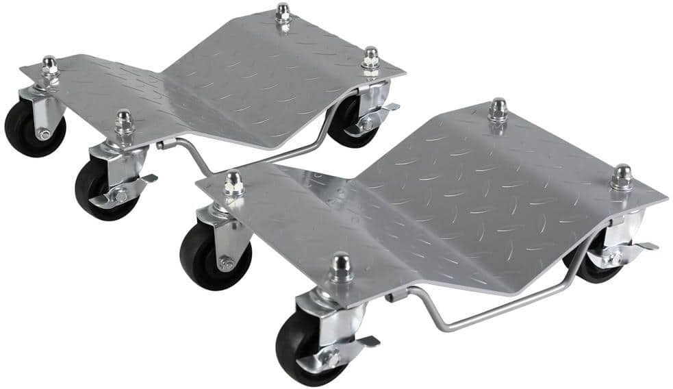 Tatayosi 2-pieces heavy-duty Tire Wheel Dolly, Skate Auto Repair Dollies, Vehicle Moving Dolly, 3000 LB, Silver